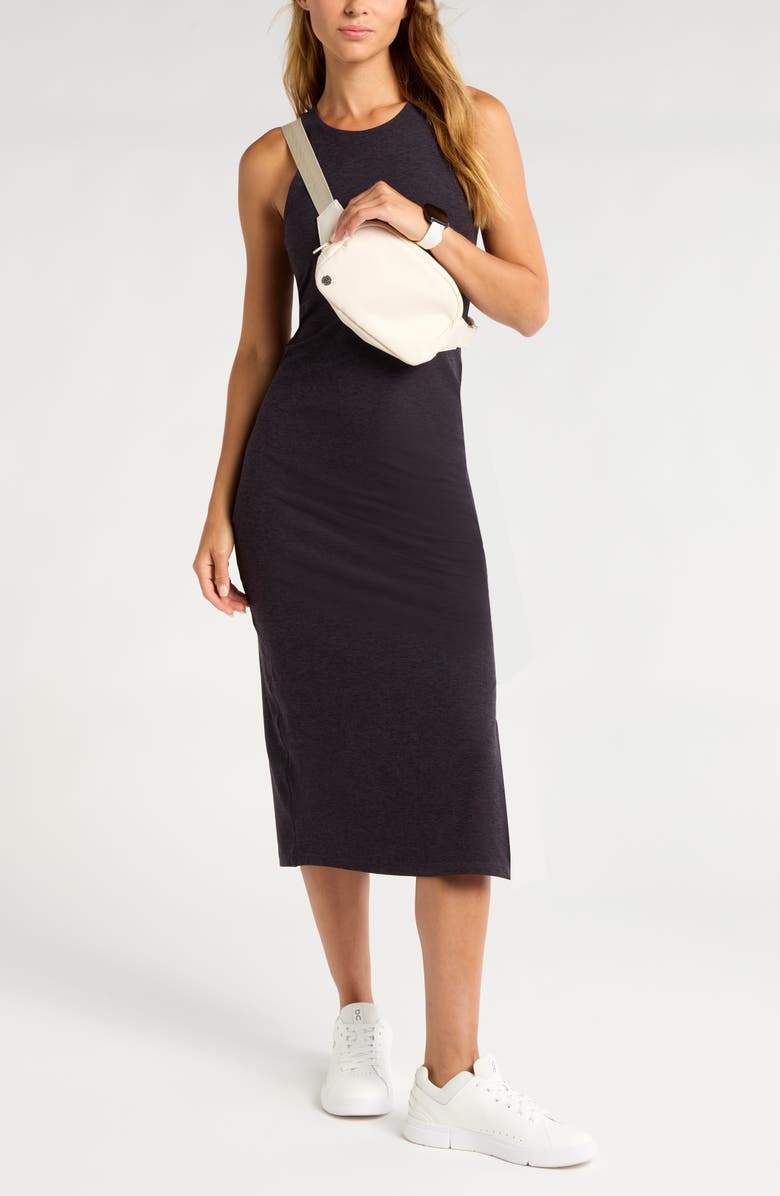 Zella Renew Mélange Midi Tank Dress, Alternate, color, 