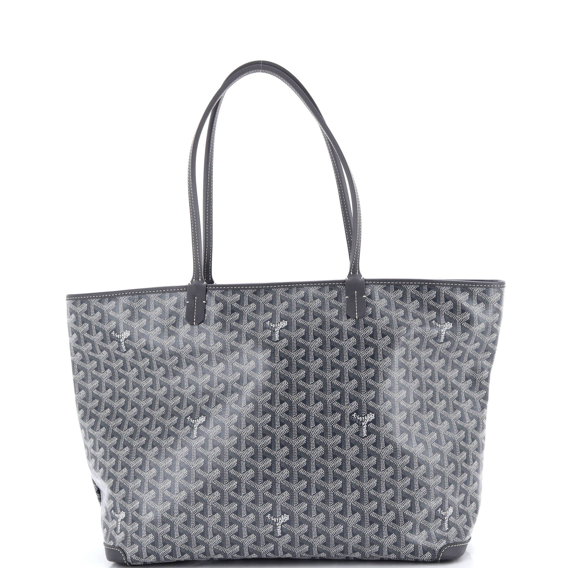 Pre-Owned Goyard Artois Tote Coated Canvas MM, Main, color, Gray