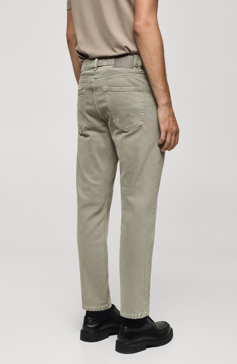 MANGO Ben Crop Tapered Jeans, Alternate, color, Pastel Green