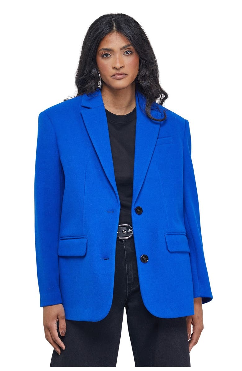 Warehouse Oversized Blazer Coat, Main, color, Dark Blue