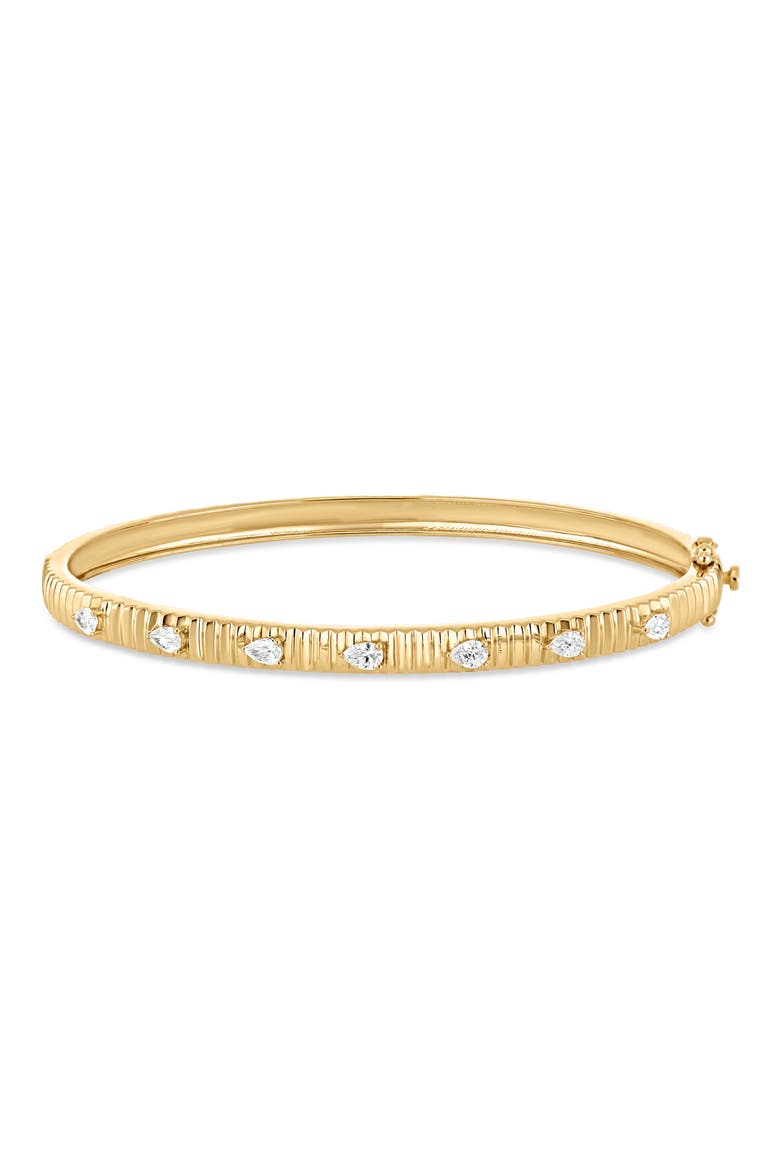 18K Gold Cleo Diamond Bangle Bracelet (Online Trunk Show), Main, color, 18KY