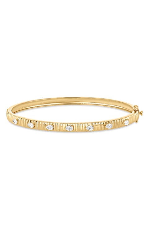 18K Gold Cleo Diamond Bangle Bracelet