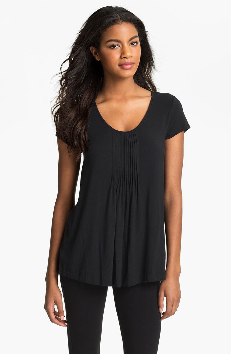 DKNY '7 Easy Pieces' Pintuck Top, Main, color, 