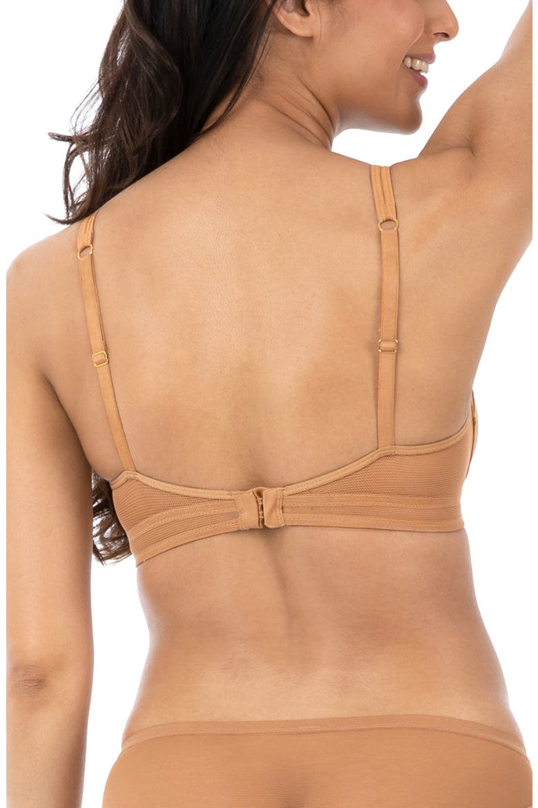 The Mesh Trim Bralette, Alternate, color, WARM OAK