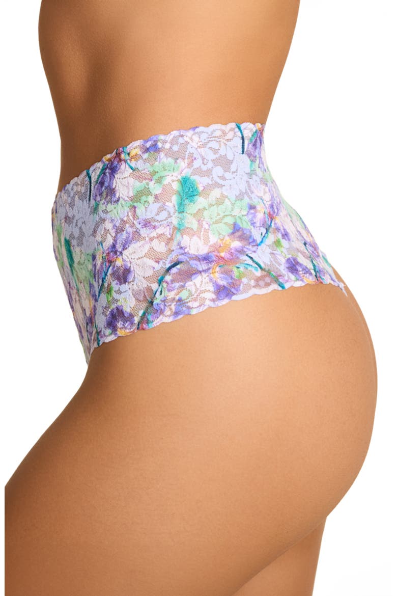 Print High Waist Retro Thong, Alternate, color, PLEINAIR
