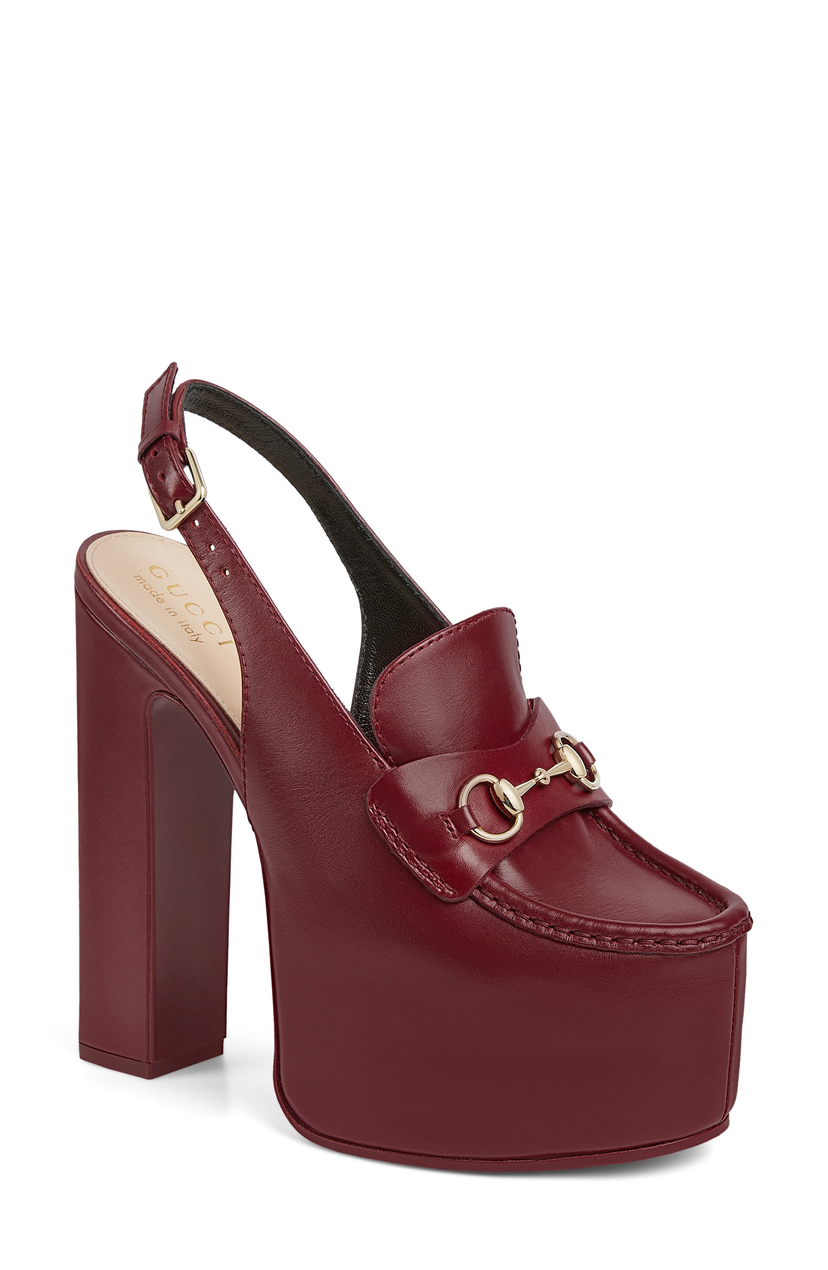 burgundy platforms