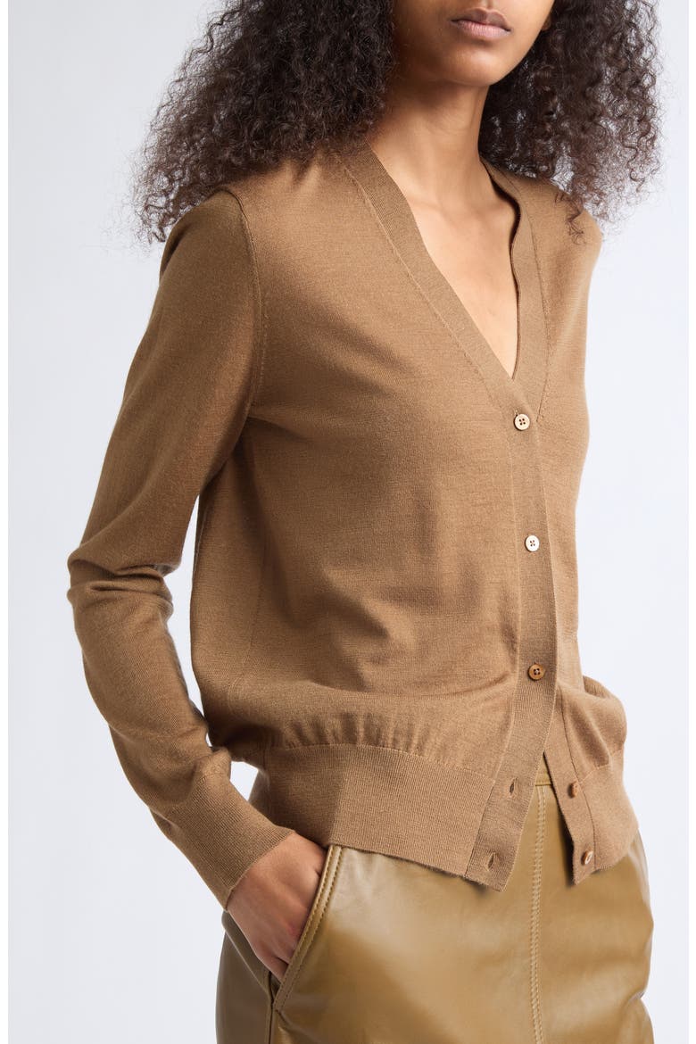 Simi Wool Cardigan, Alternate, color, CAMEL