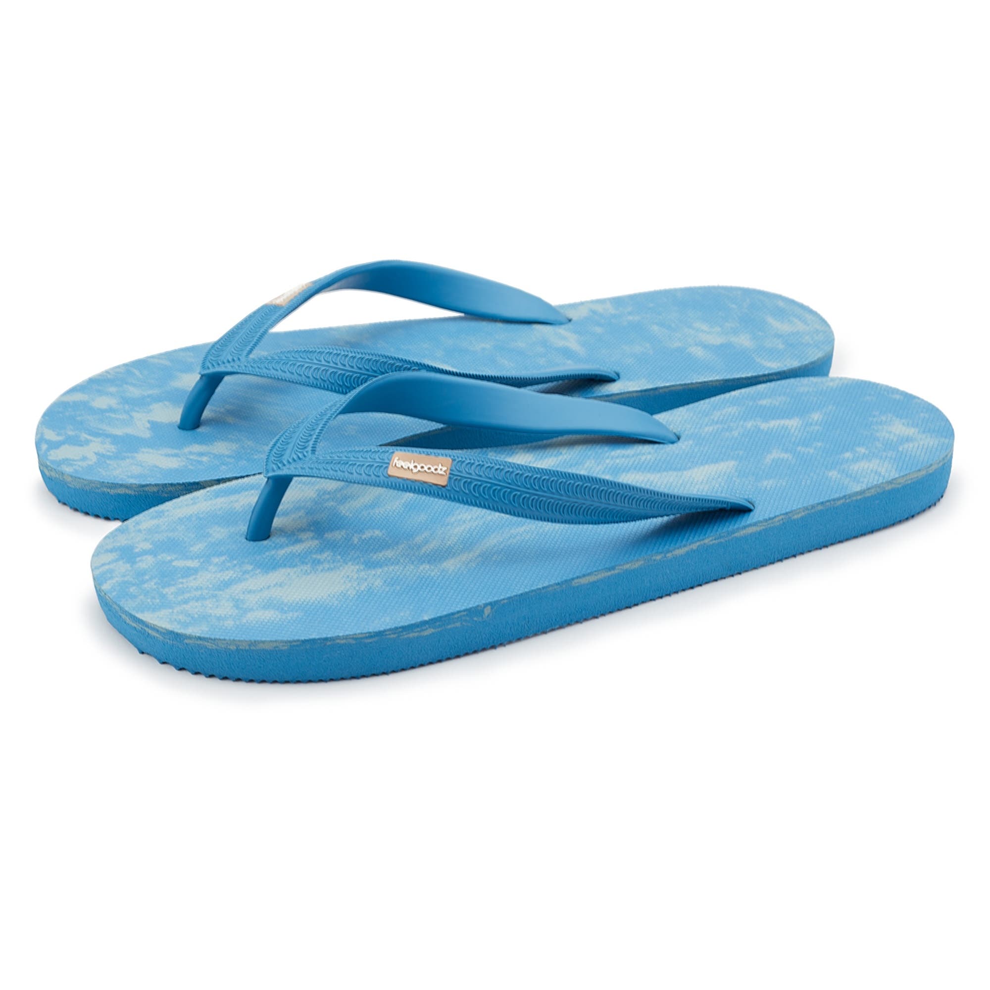 Feelgoodz Men’s Classicz Remix Natural Rubber Flip-Flop Thong Sandals, Main, color, Marlin