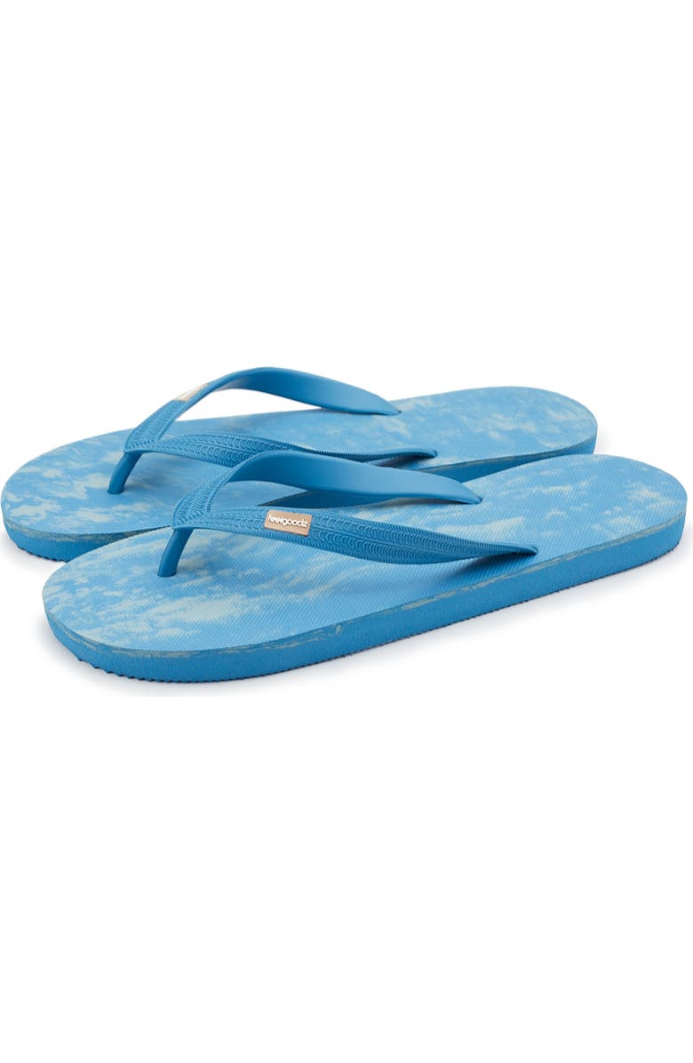 Feelgoodz Men’s Classicz Remix Natural Rubber Flip-Flop Thong Sandals, Main, color, Marlin