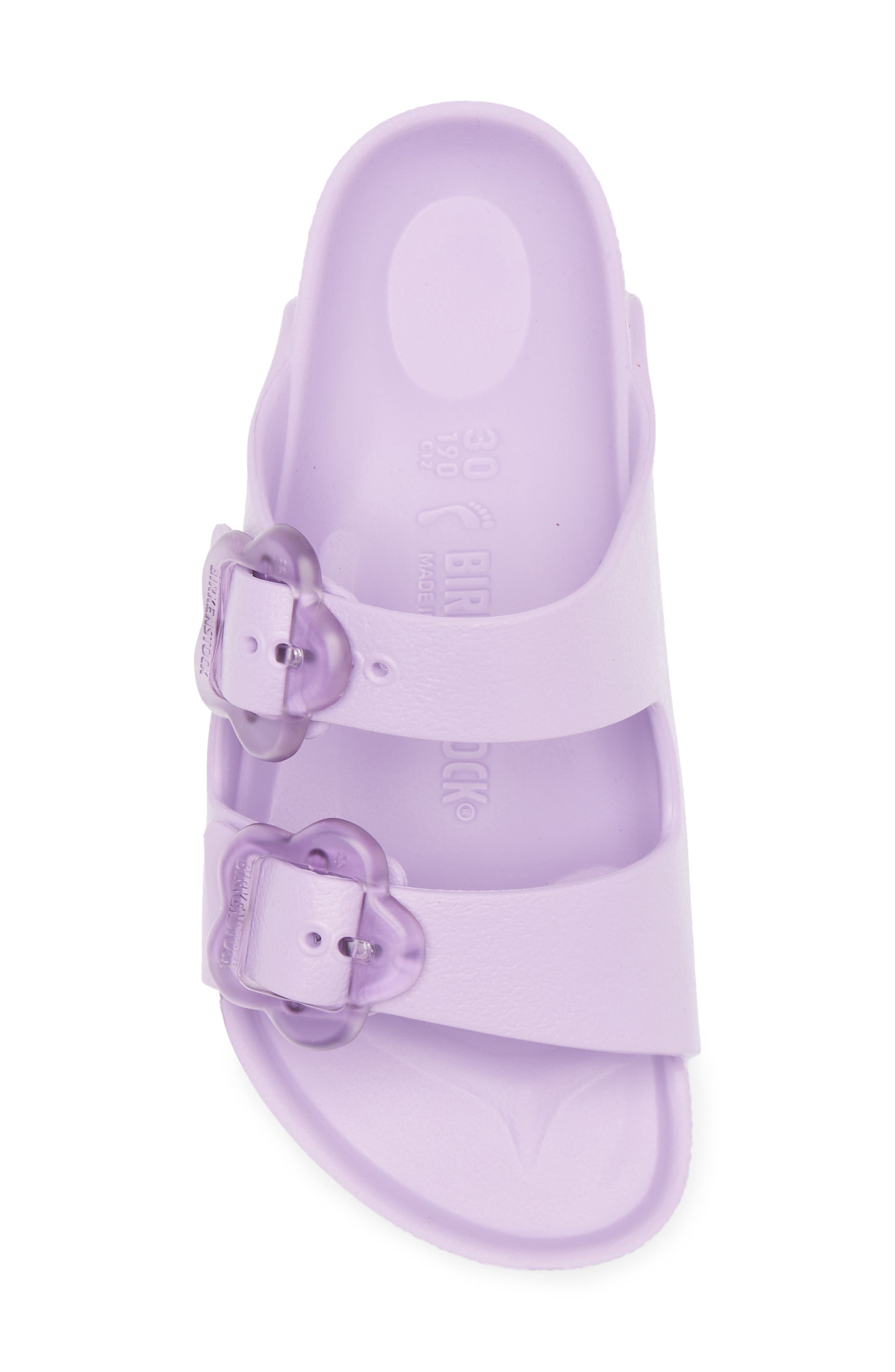 Kids' Arizona Flower Buckle Slide Sandal, Alternate, color, CROCUS