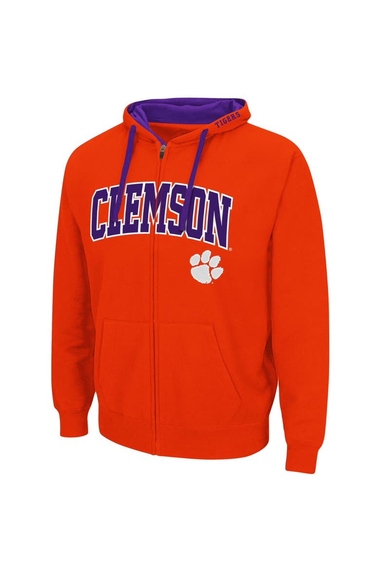 Men's Colosseum Orange Clemson Tigers Big & Tall Full-Zip Hoodie, Alternate, color, Orange