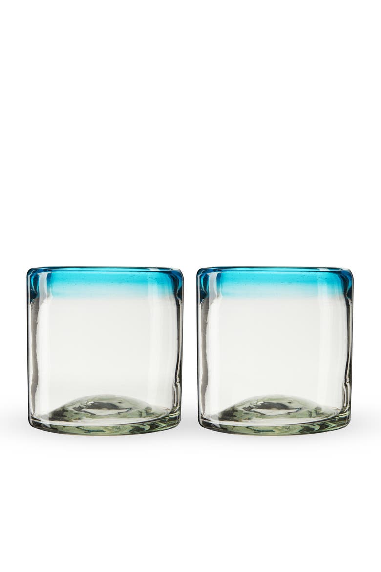 Segunda Vida Primavera Recycled Short Tumblers Set of 2, Alternate, color, Clear