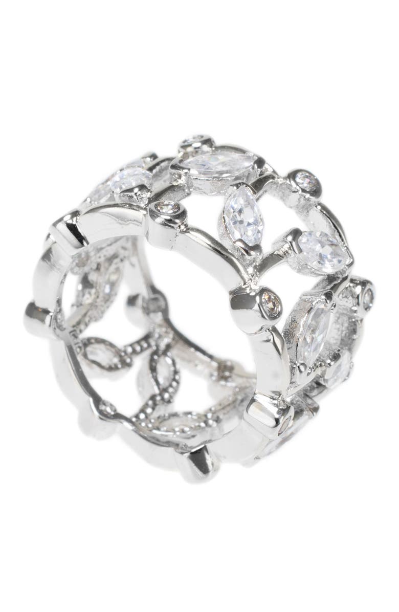 CZ by Kenneth Jay Lane CZ Cutout Vine Ring, Main, color, 