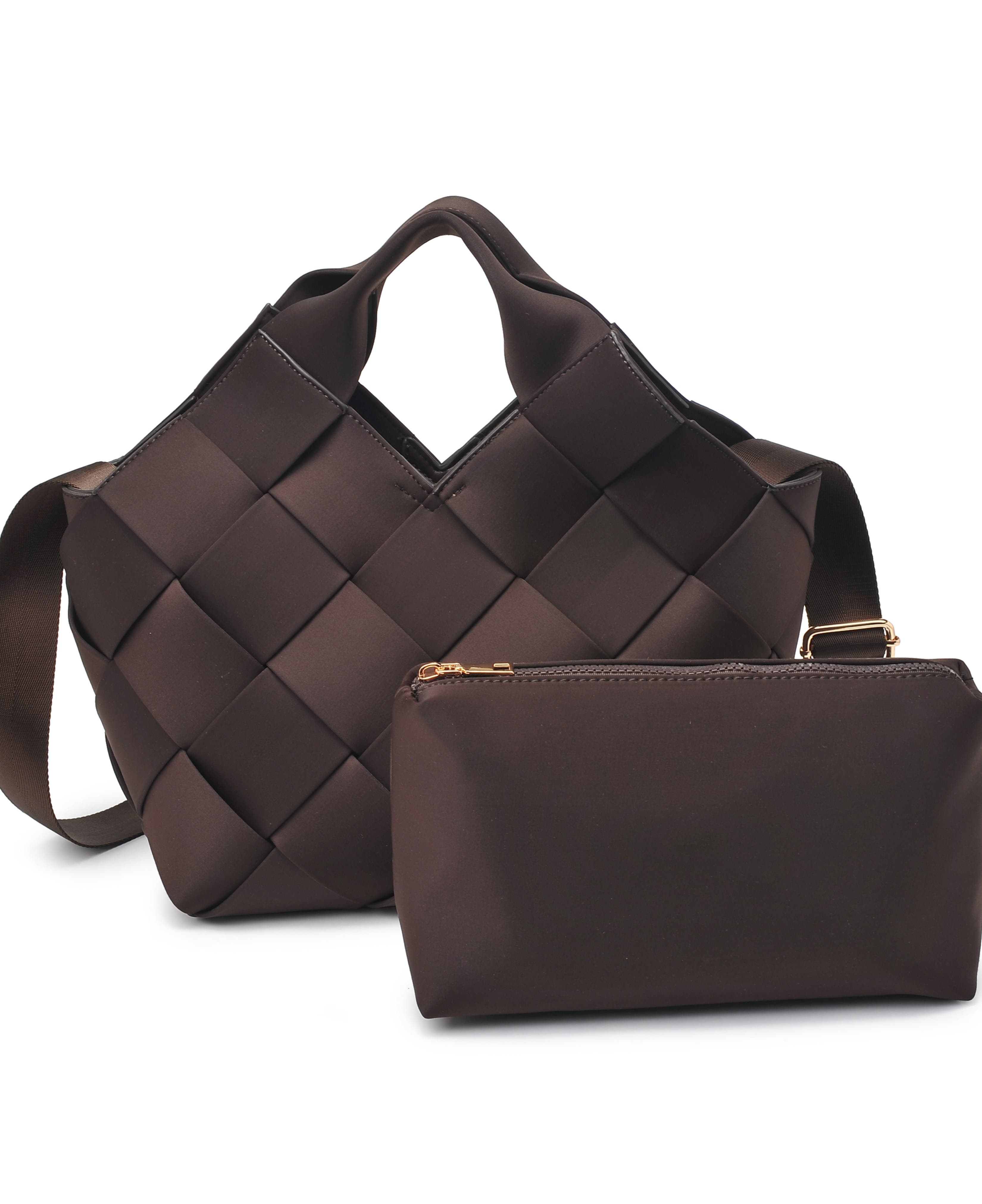 Resilience - Woven Neoprene Bag, Alternate, color, Chocolate