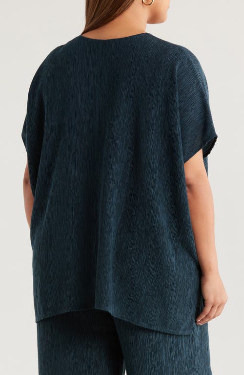 Eileen Fisher Boxy V-neck Top In Black