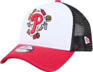 New Era Youth New Era White/Red Philadelphia Phillies Food A-Frame 9FORTY Trucker Adjustable Hat
