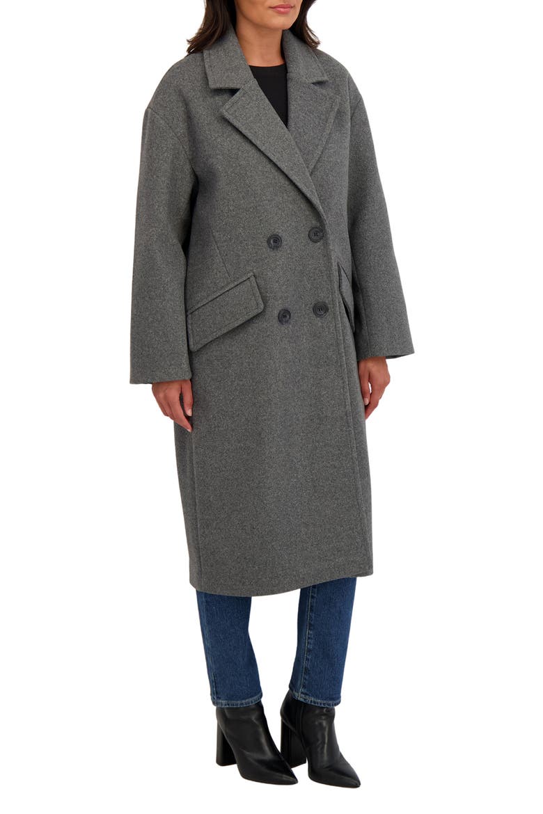 Double Breasted Coat, Alternate, color, CHARCOAL