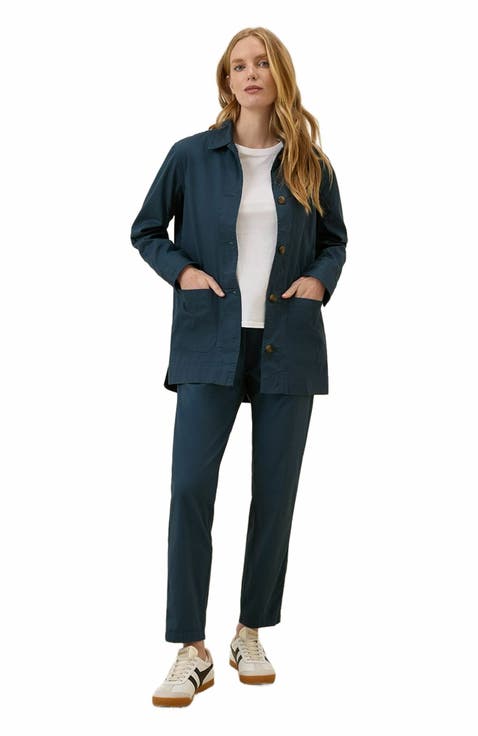 Organic Cotton Daily Twill Oversized Lightweight Jacket