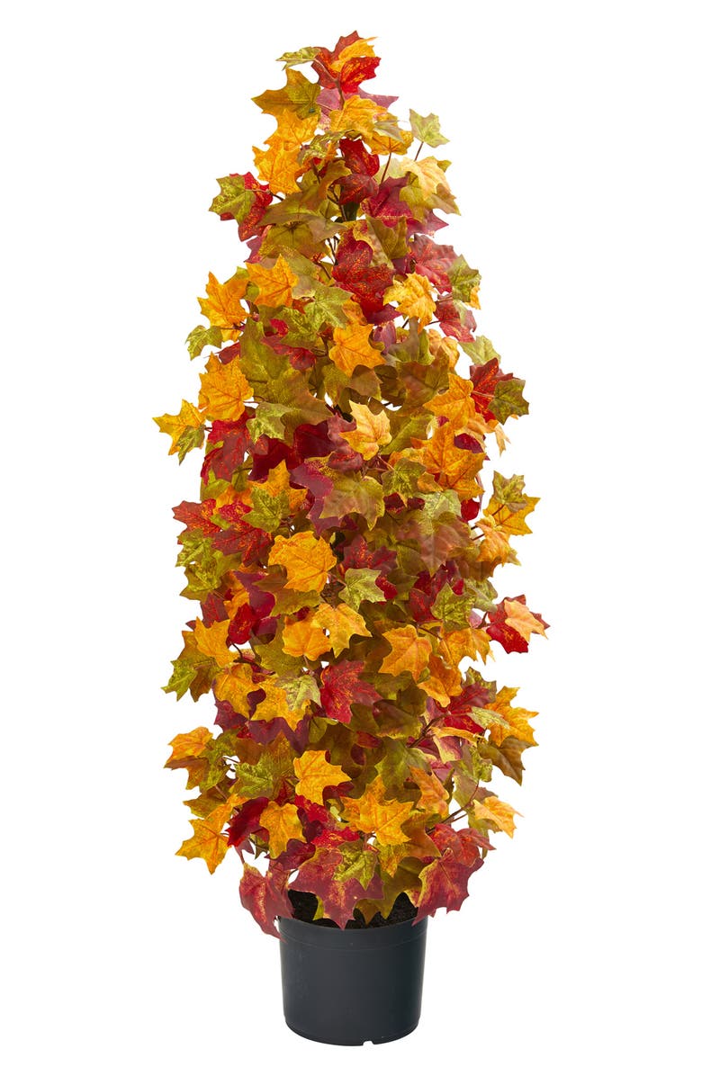 NEARLY NATURAL 39-Inch Autumn Maple Artificial Tree, Main, color, Orange