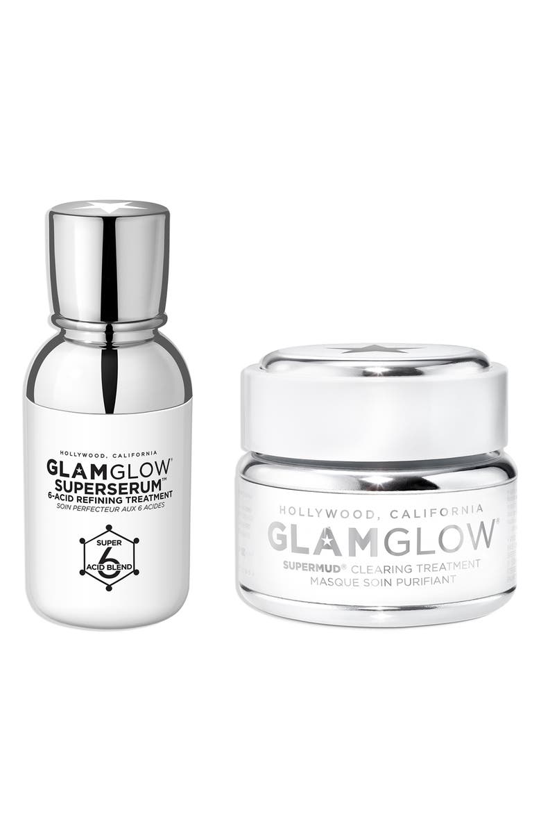 GLAMGLOW<sup>®</sup> Super Duo Full Size Clear + Renew Set, Main, color, 