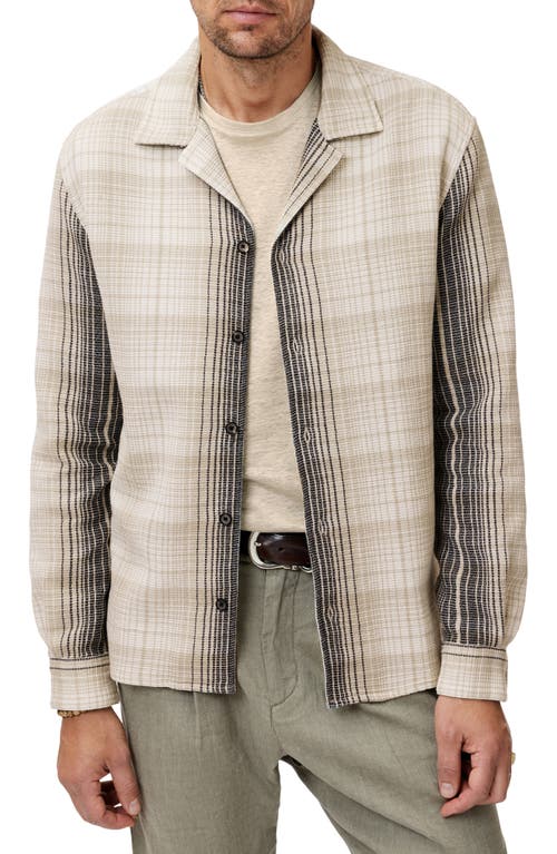 John Varvatos Dane Camp Collar Button-up Shirt In Chalk
