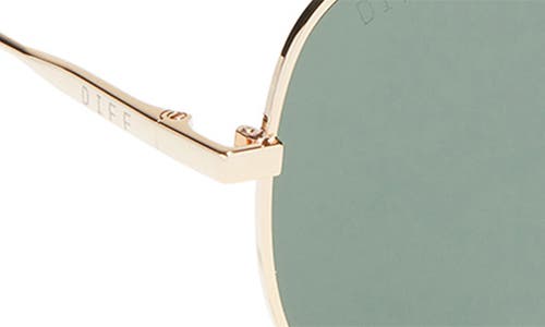Diff 63mm Scarlett Aviator Sunglasses In Green