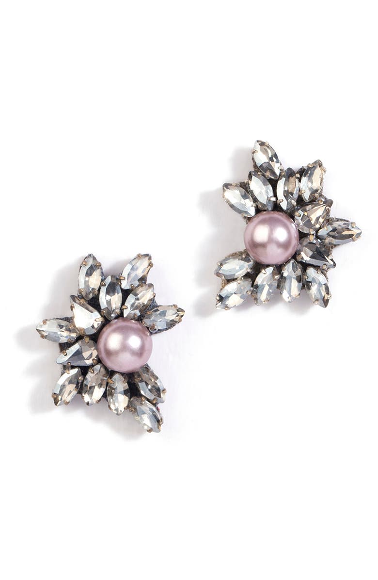 Deepa Gurnani Sahana Imitation Pearl Stud Earrings, Main, color,