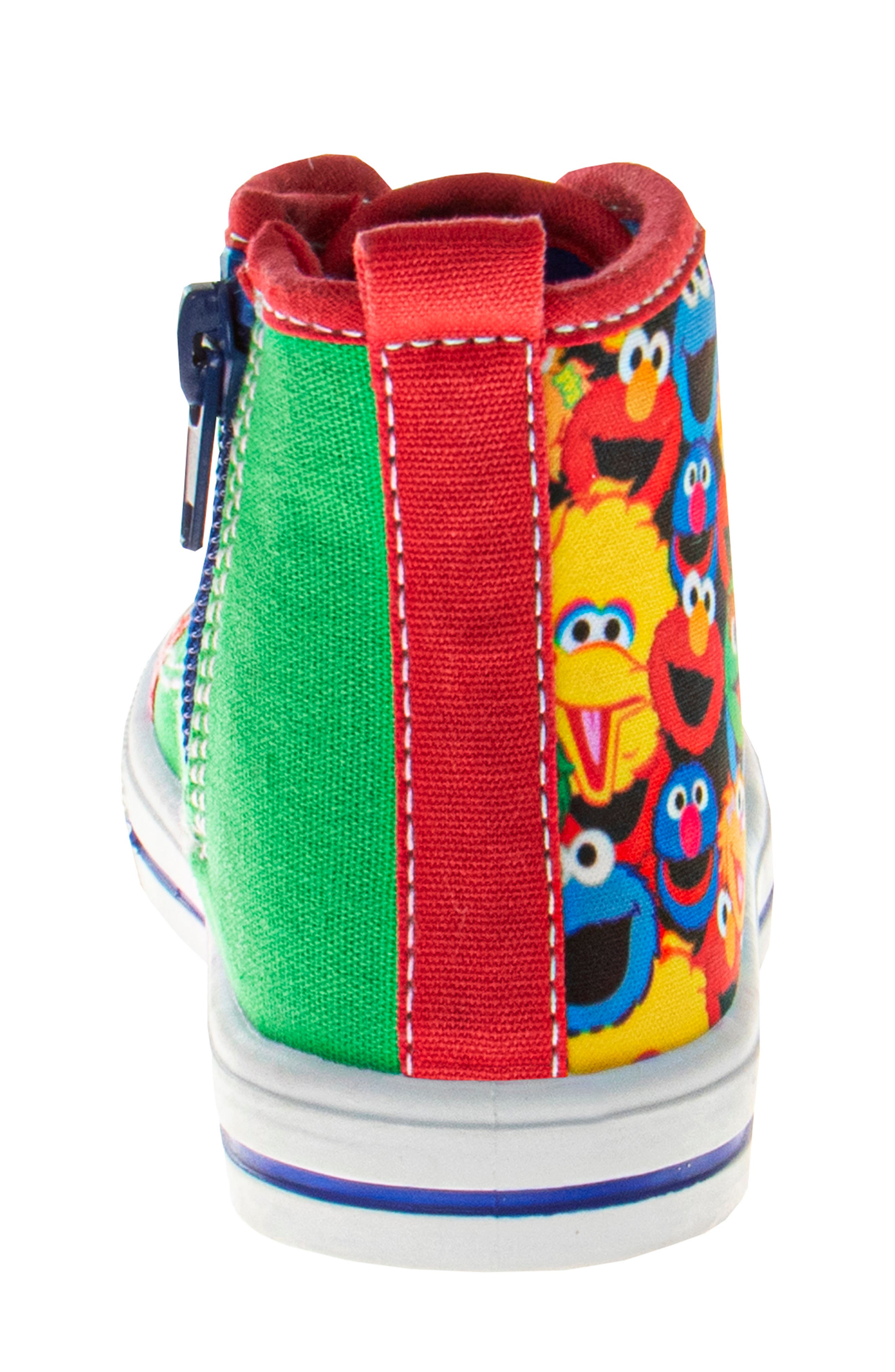 x Sesame Street® Kids' All Your Friends High Top Sneaker, Alternate, color, RED MULTI