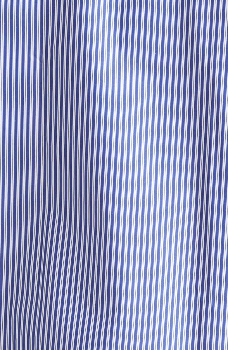 AMI PARIS Boxy Fit Ami de Coeur Stripe Cotton Poplin Button-Up Shirt, Alternate, color, Bleu Roi/ Blanc/ Noir