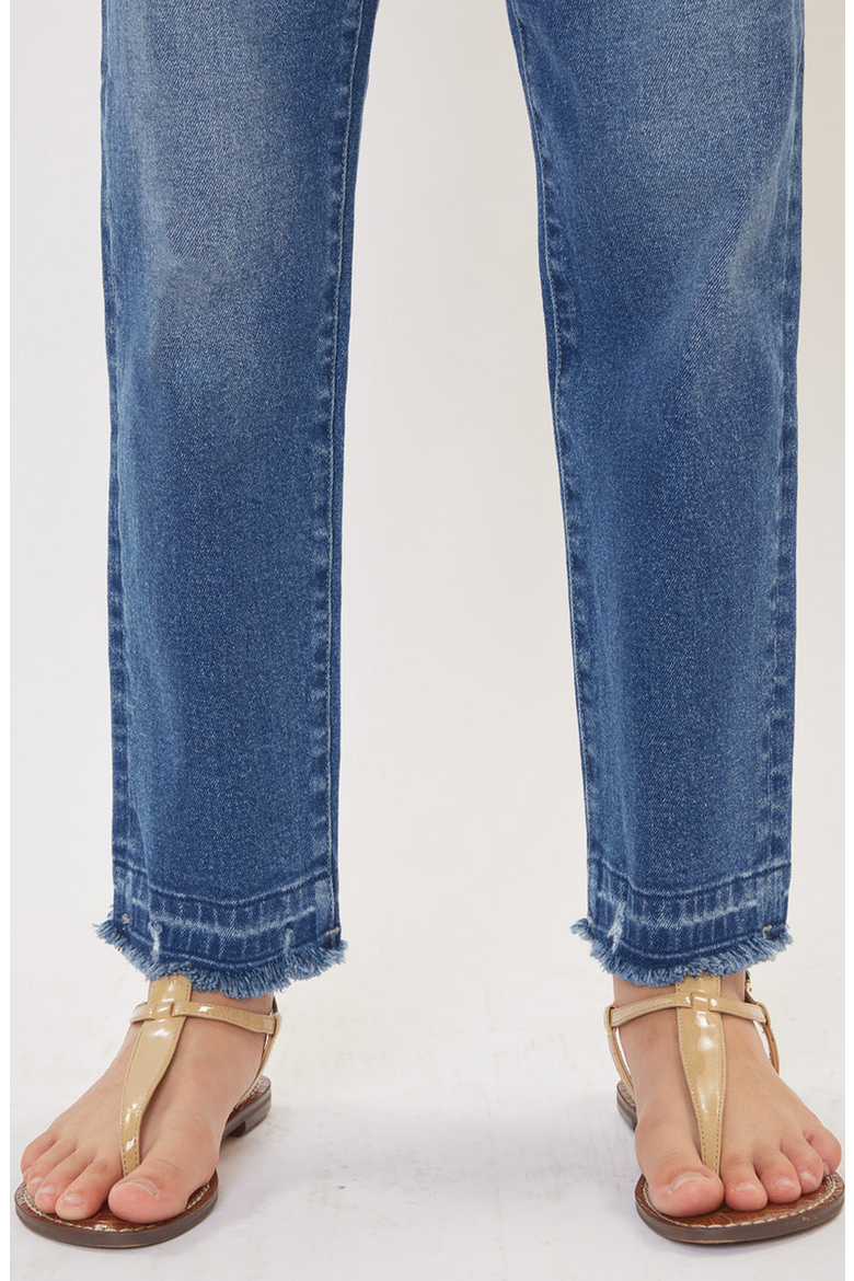 Royal High Rise Mini Straight Leg Jeans, Alternate, color, Medium Wash