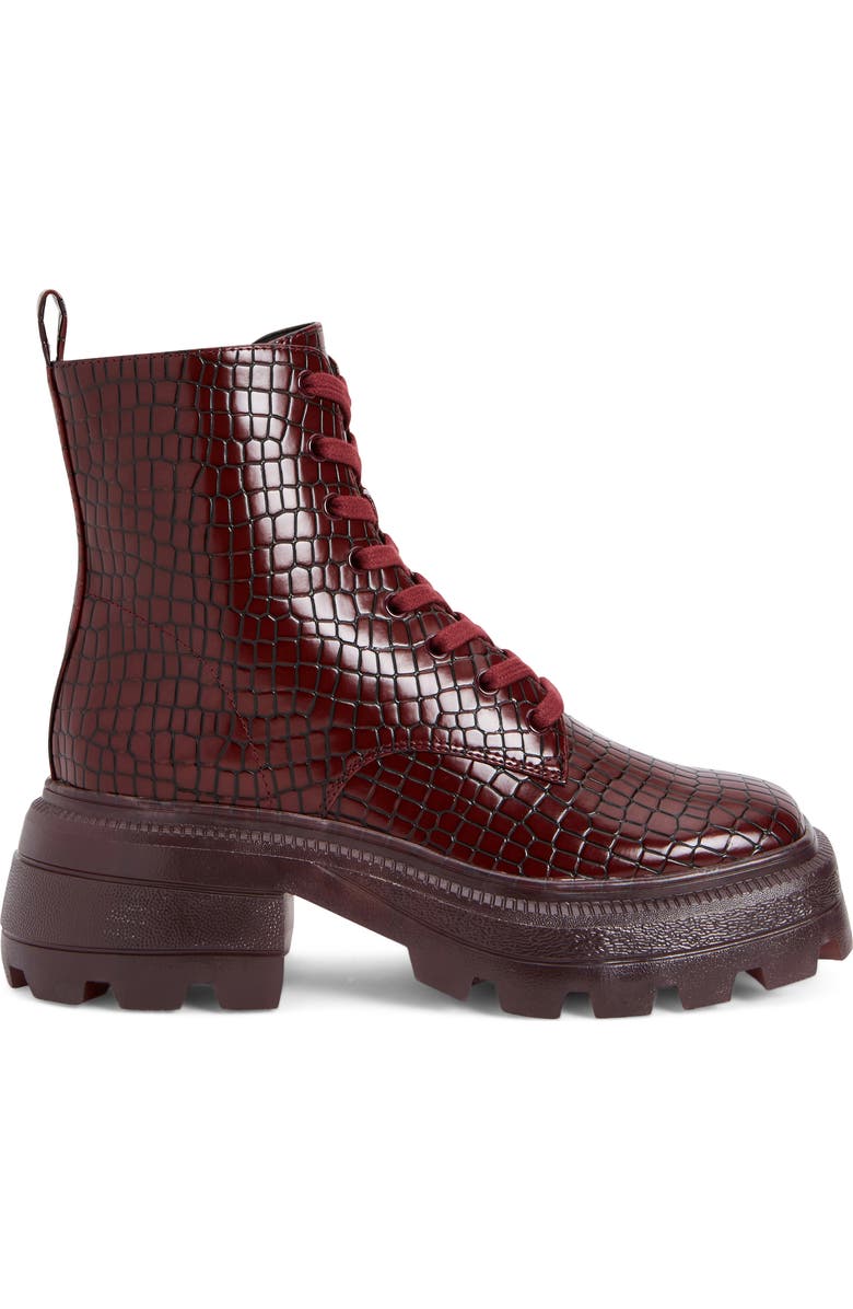 Katy Perry The Geli Combat Boot, Alternate, color, Burgundy Croc