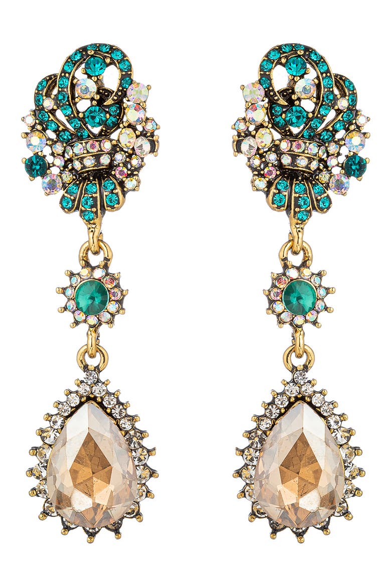Aria Cascade Statement Earrings, Main, color, GOLD