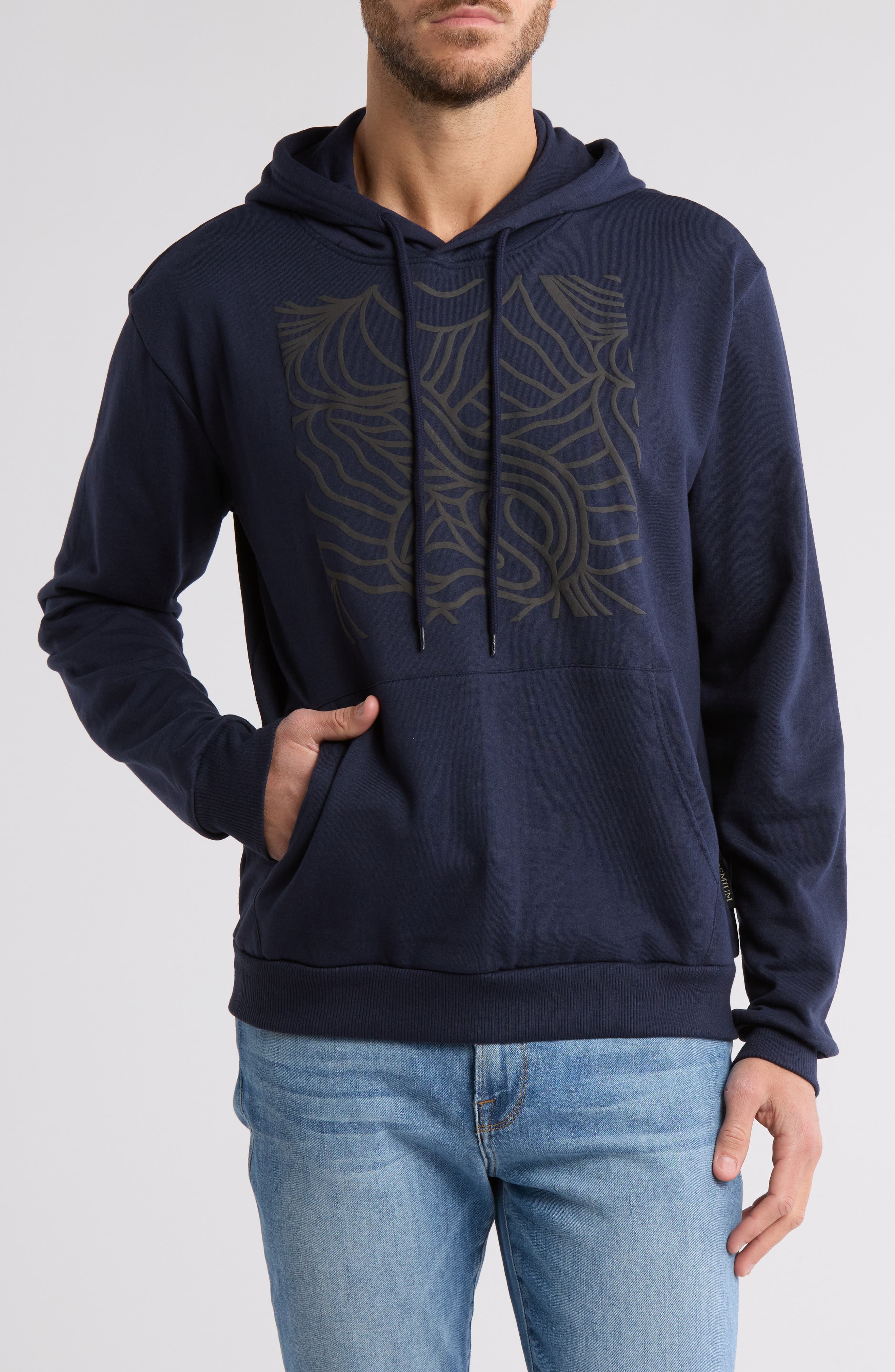 Abstract Fleece Graphic Hoodie