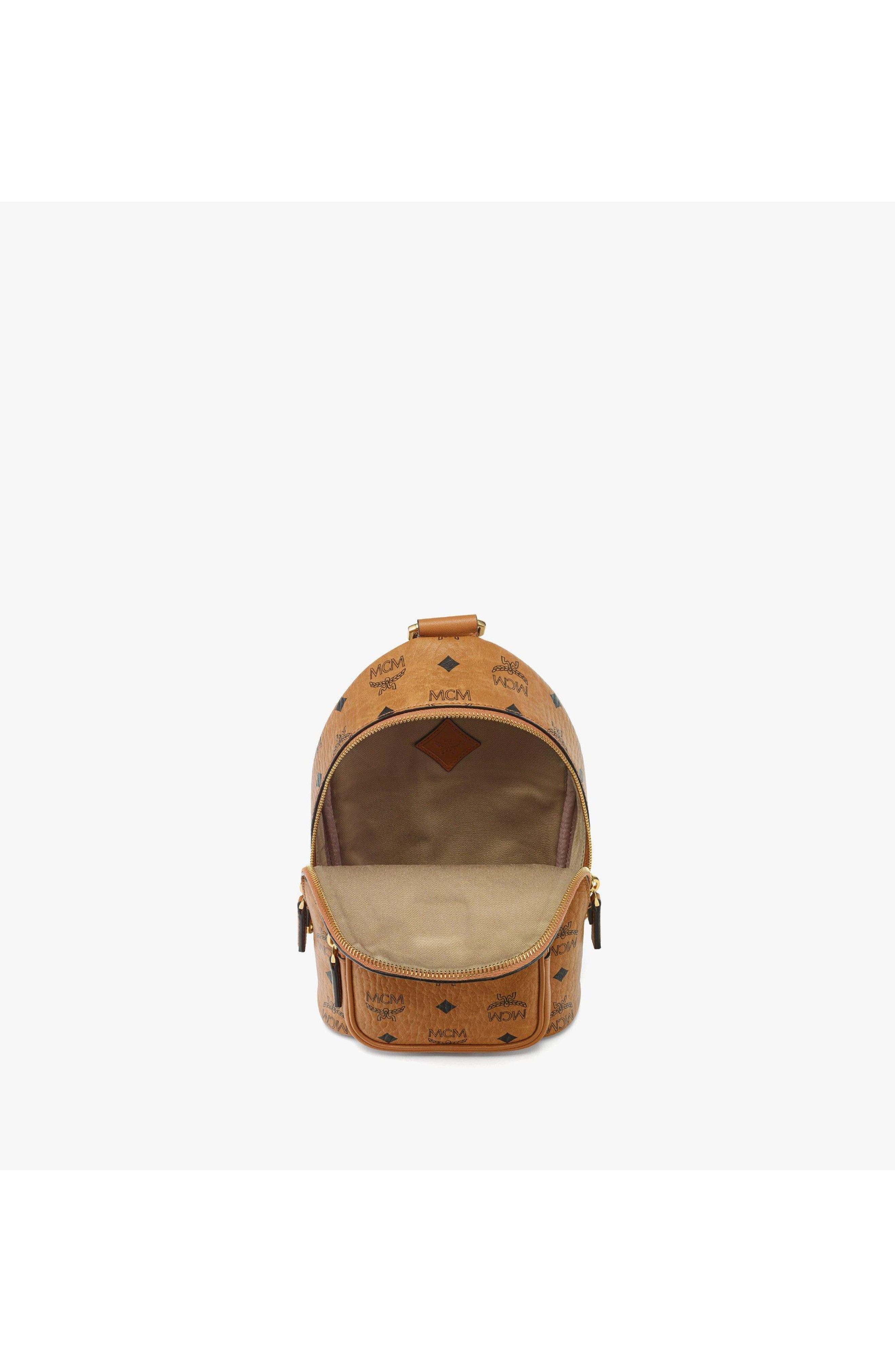 X-Mini Aren Sling Bag in Visetos, Alternate, color, Cognac