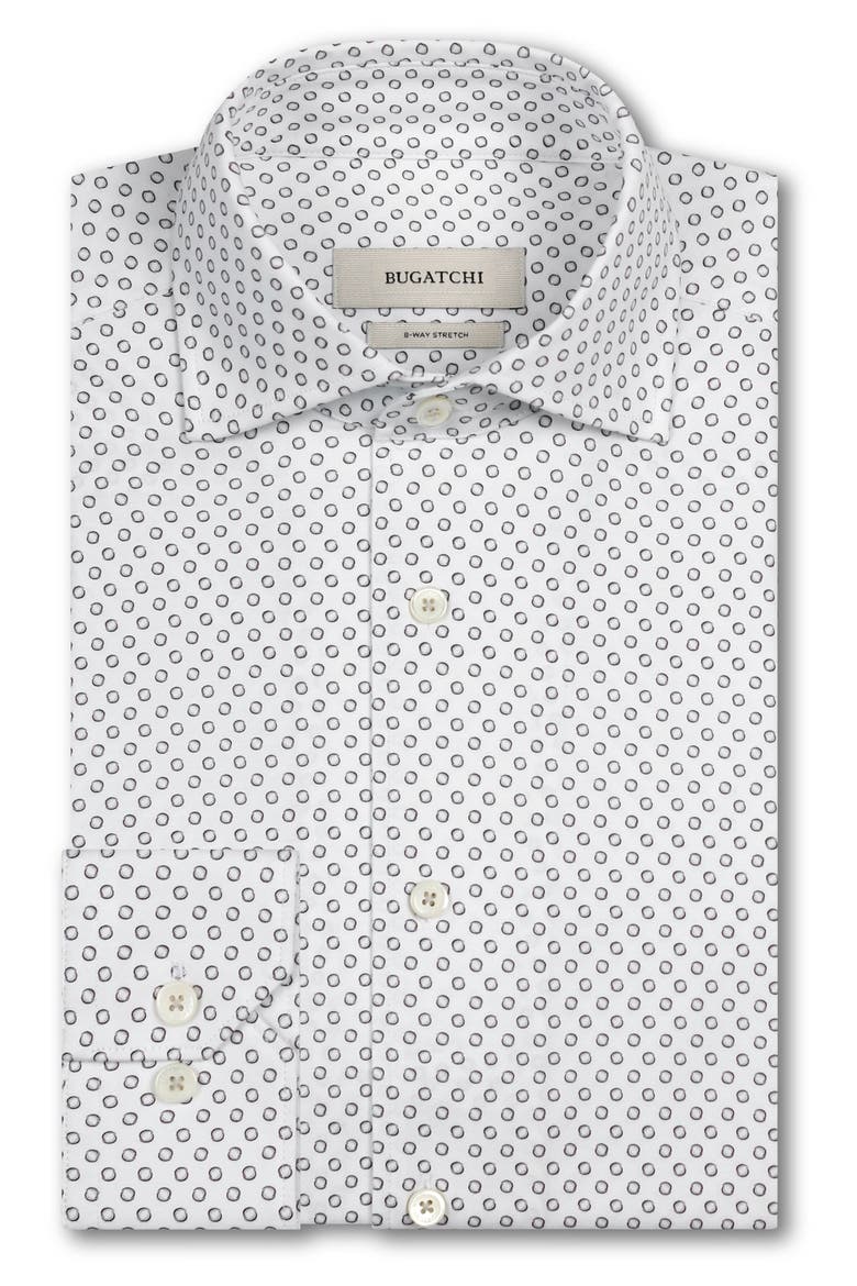 Devon OoohCotton® Dot Print Button-Up Shirt, Alternate, color, WHITE