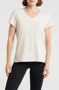 DKNY Embroidered Logo V-Neck T-Shirt