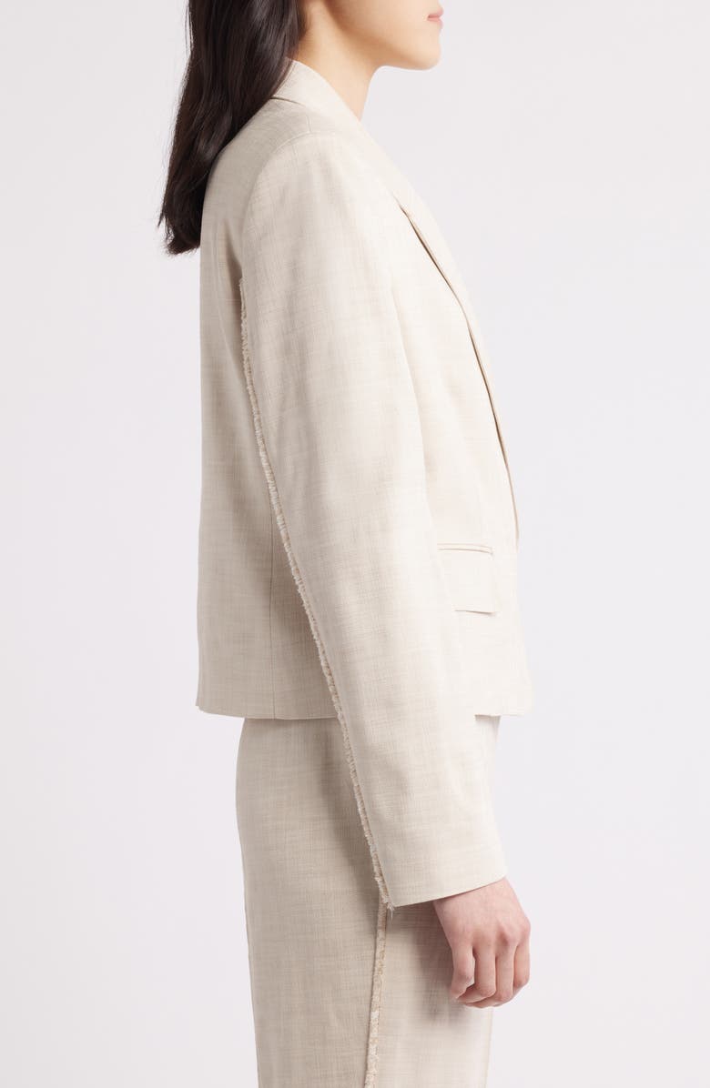BOSS Jaleto Crop Blazer, Alternate, color, Light Beige Melange