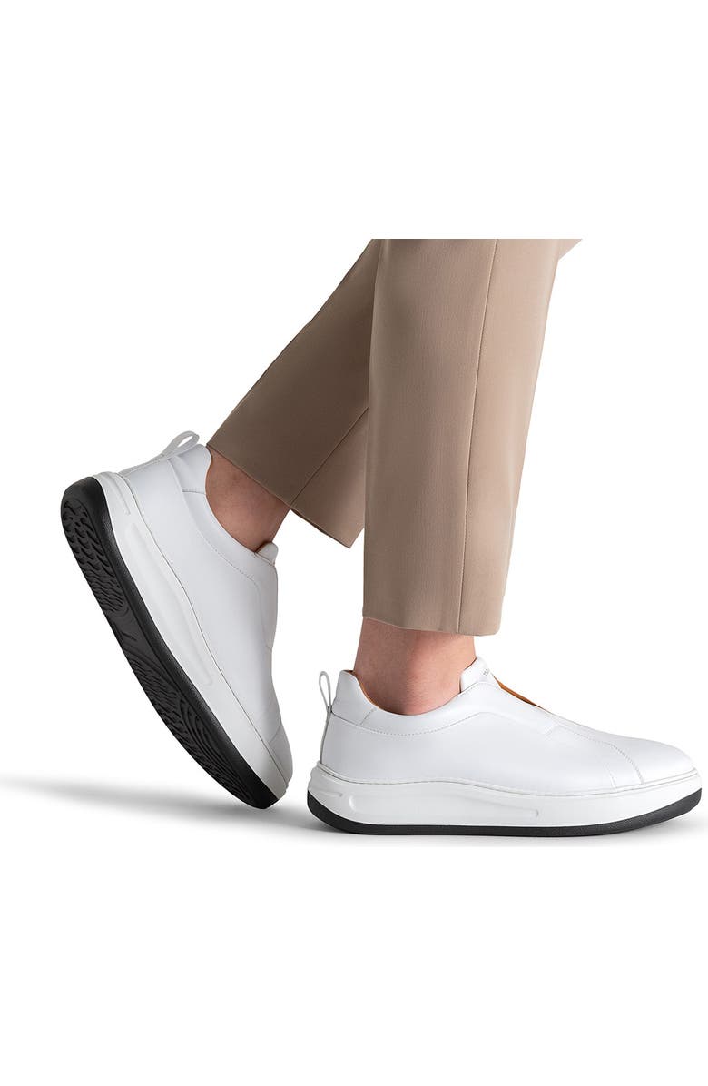 Magnanni Serino Laceless Slip-On Sneaker, Alternate, color, White