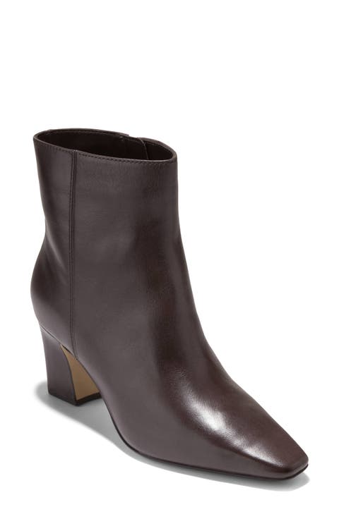 Blanche Leather Snip Toe Bootie