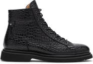 MARC NOLAN Aiden Croc Embossed Combat Boot