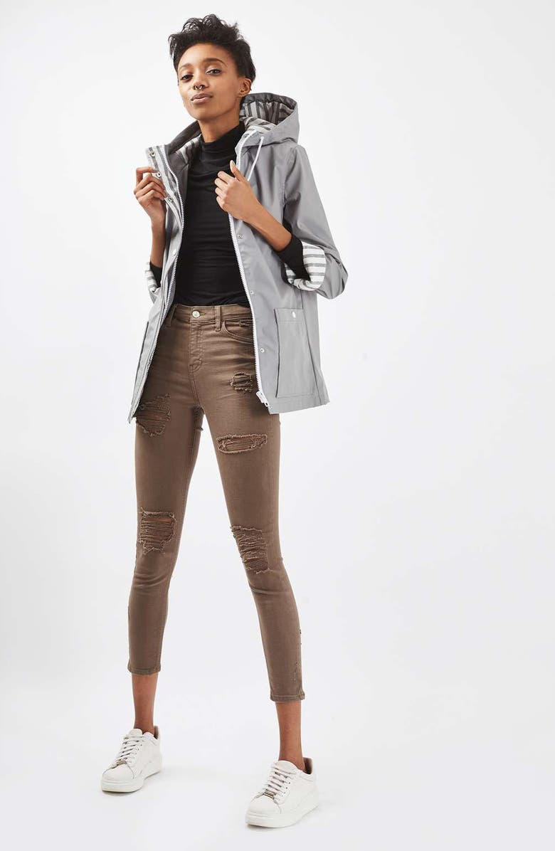 Topshop Maisie Rain Jacket, Alternate, color,
