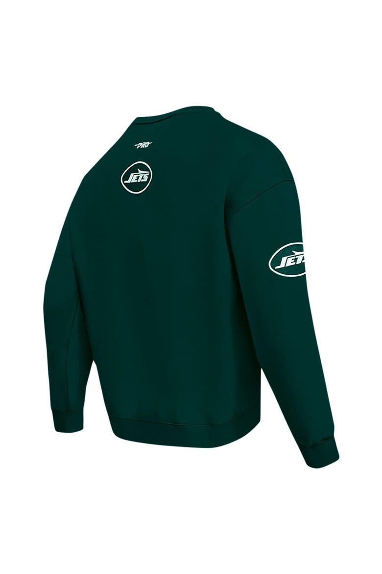 Men's Pro Standard Green New York Jets Turn It Up Drop Shoulder Pullover Sweatshirt, Alternate, color, Green