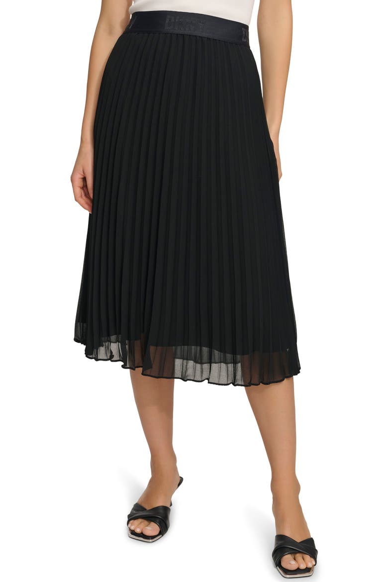 SPORTSWEAR Pleated Skirt, Main, color, BLACK