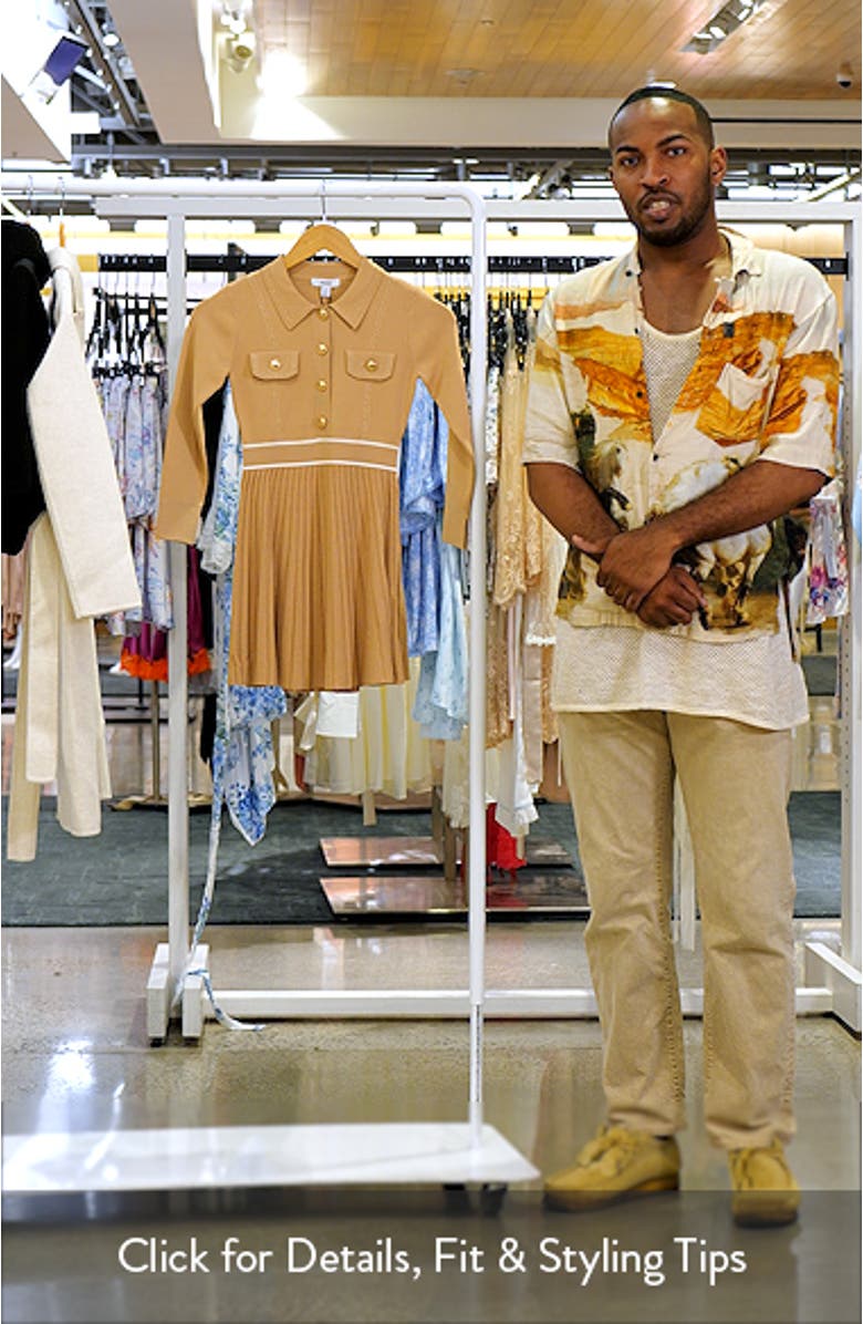 Kids' Sapna Pleated Sweater Shirtdress, sales video thumbnail