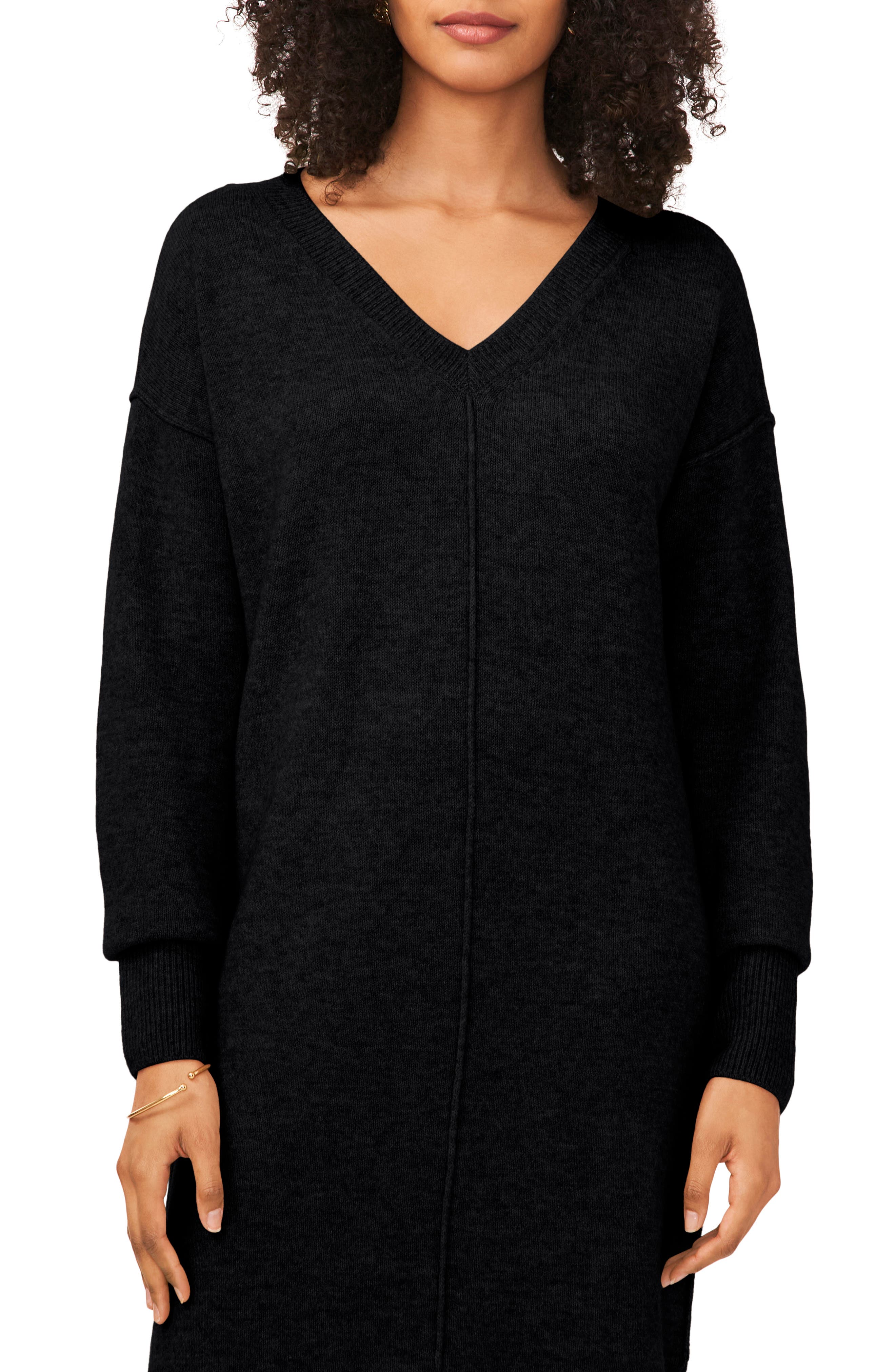 Vince Camuto Exposed Seam Crewneck Sweater