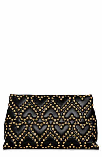 Rebecca Minkoff Heart Stud Pillow Quilted Faux Leather Clutch