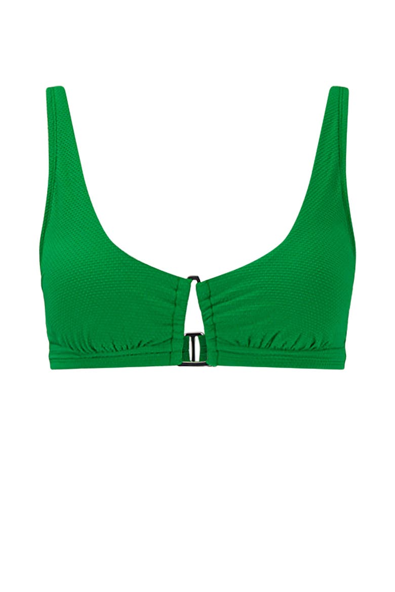 Coraline Swimwear Contour Bustier Top, Alternate, color, Dark green