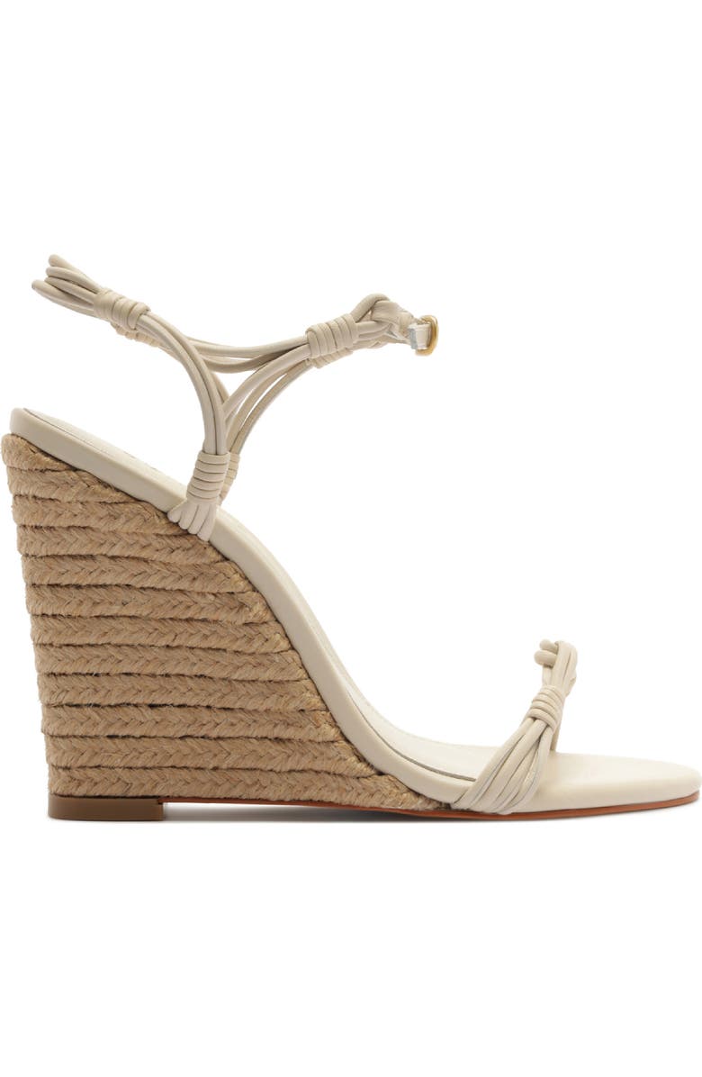 Schutz Nara Ankle Strap Wedge Sandal, Alternate, color, Sugar White