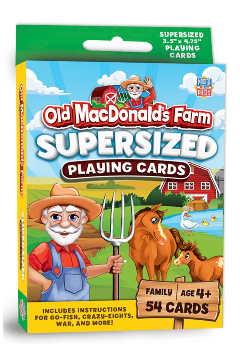 Old MacDonald's Farm Jumbo Playing Cards, Main, color, Multicolor