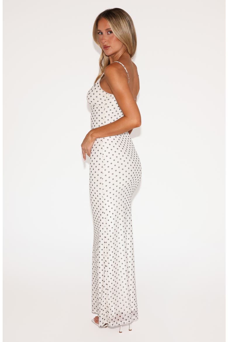 Julianna Printed Maxi Dress, Alternate, color, CREAM POLKA DOT